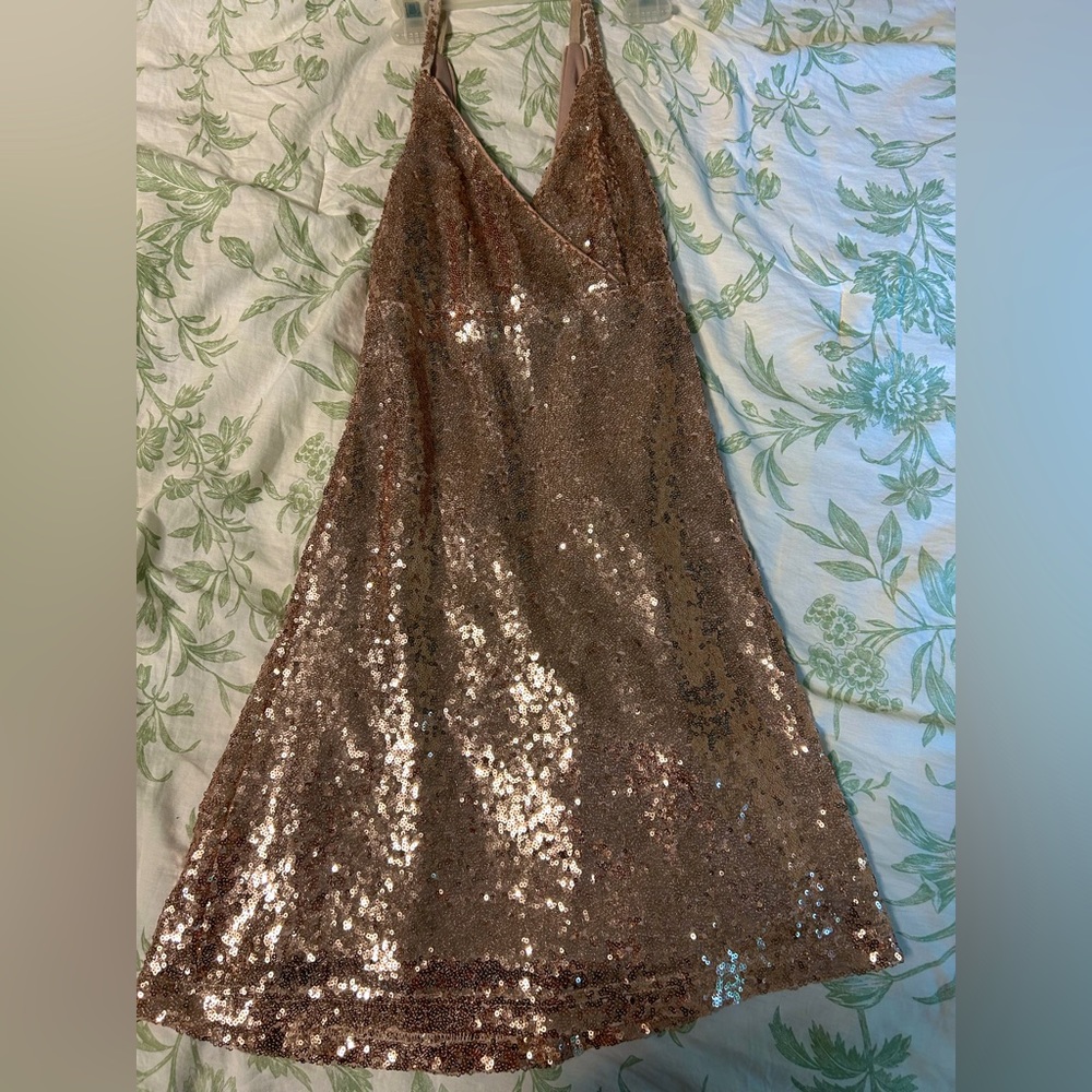 Rosegold Sequin Dress